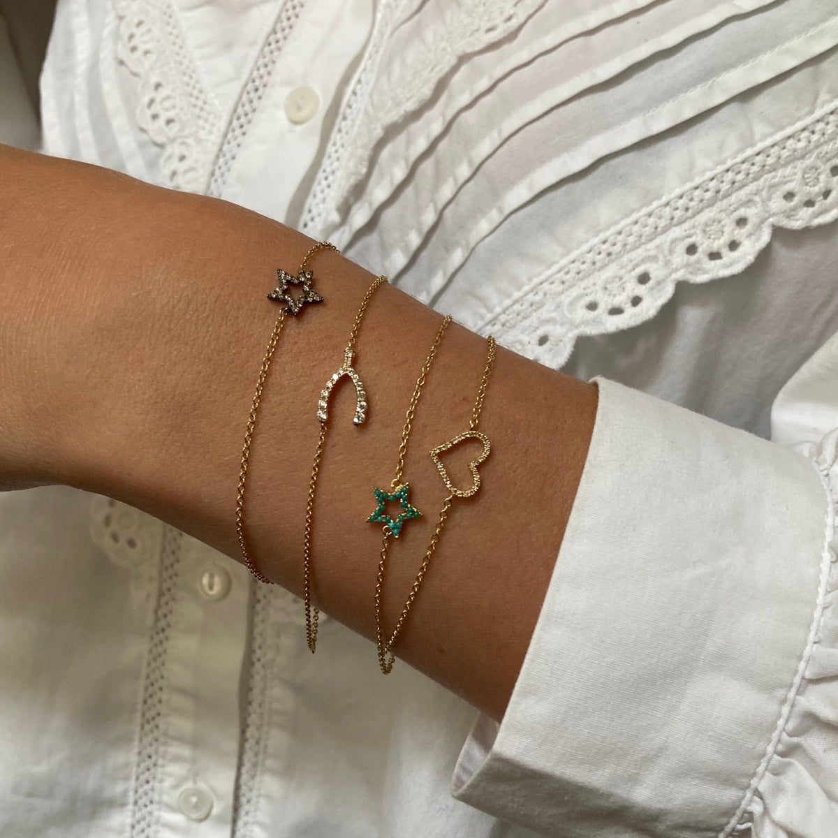 Turquoise Star Charm Bracelet