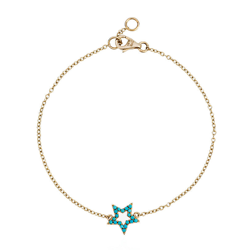 Turquoise Star Charm Bracelet