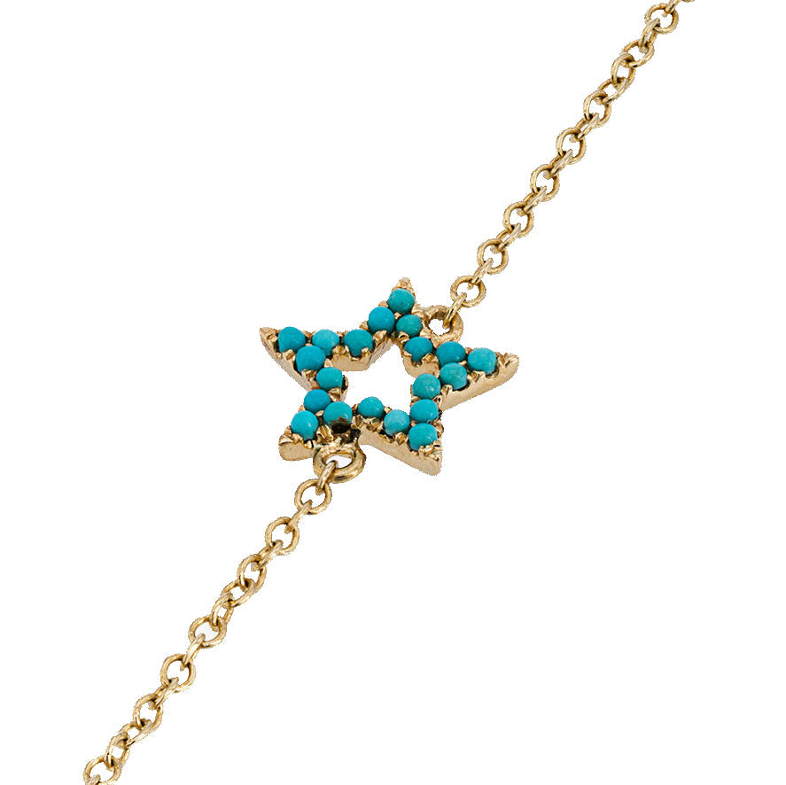 Turquoise Star Charm Bracelet