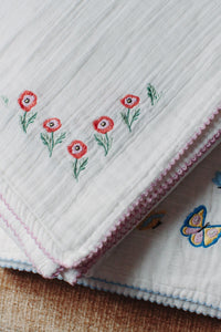 Embroidered Shawl Blanket Set