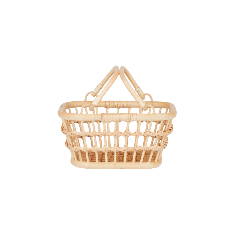 Rattan Tarry Basket in Wheat