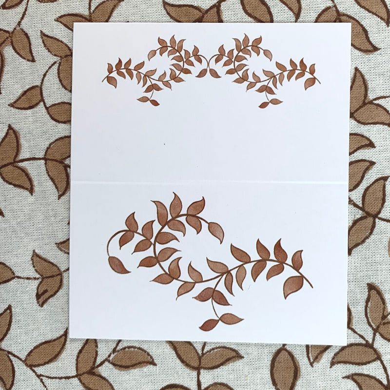 Woodland Leaves Place Cards