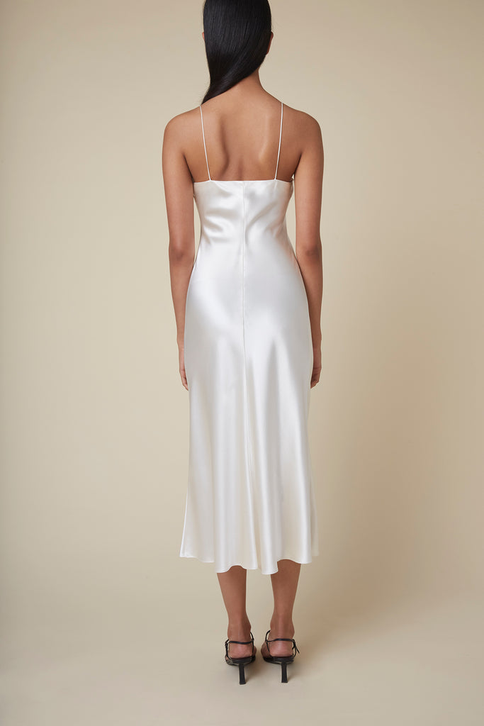 The Carolyn Slip Dress in Ivory | Over The Moon