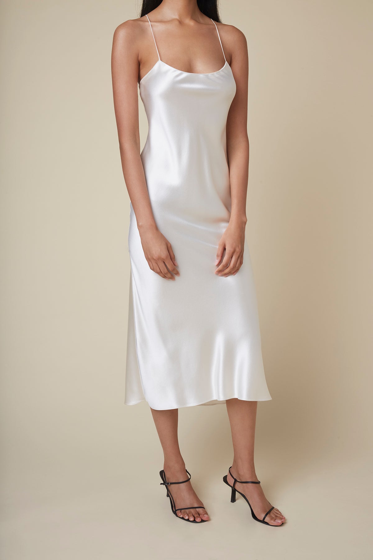 The Carolyn Slip Dress in Ivory