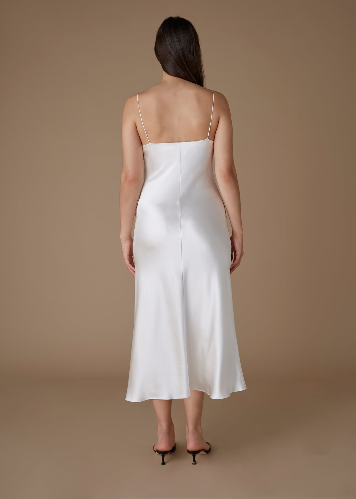 The Carolyn Slip Dress in Ivory