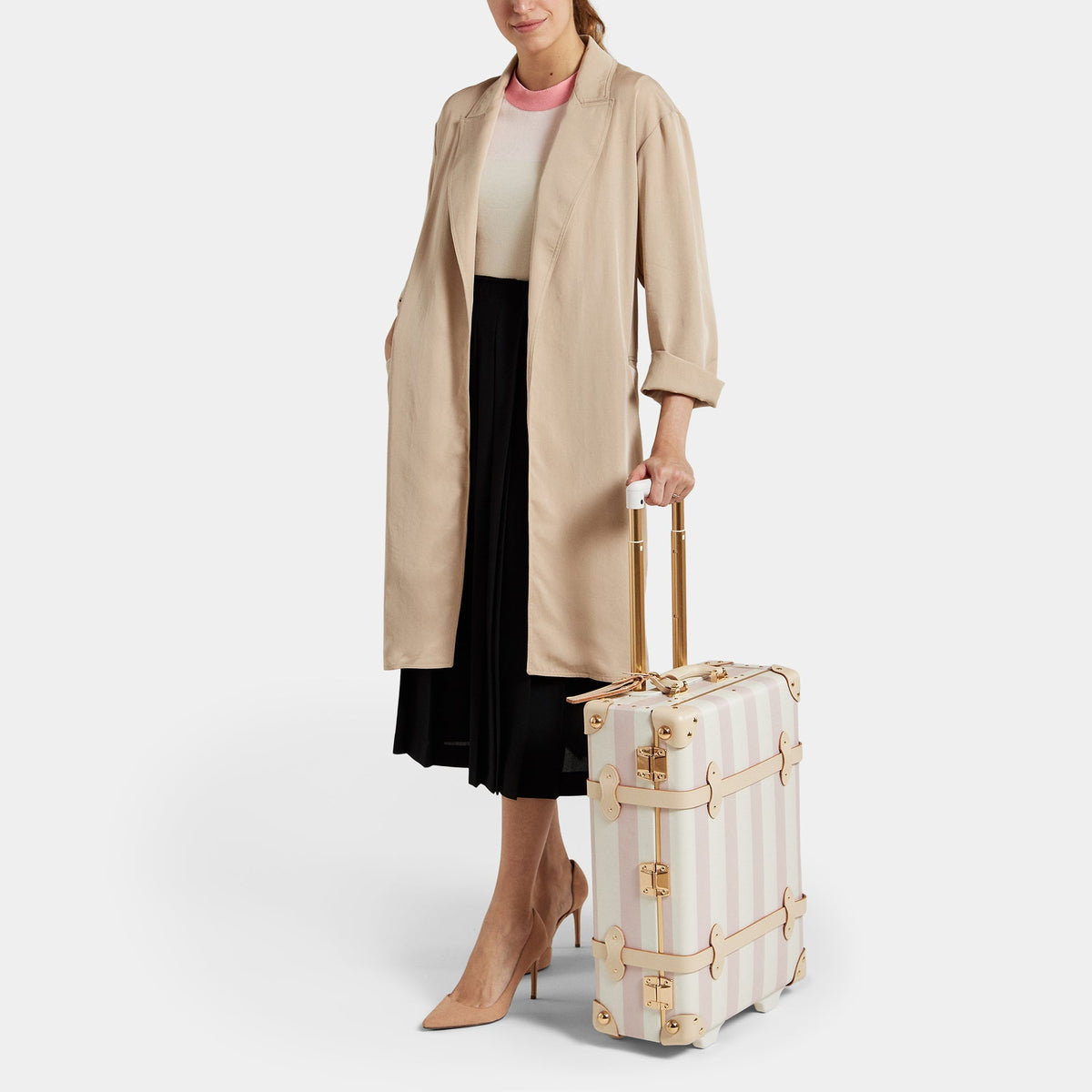 The Illustrator - Pink Carryon Carryon Steamline Luggage 