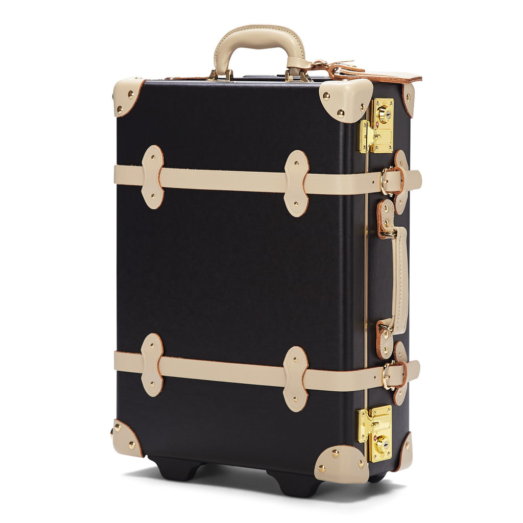 The Starlet Carryon in Black - Vintage Style Leather Case - Exterior Front
