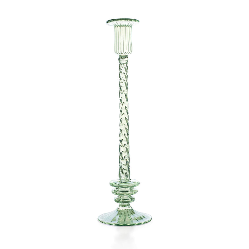 Issy Granger Green Glass Candlestick