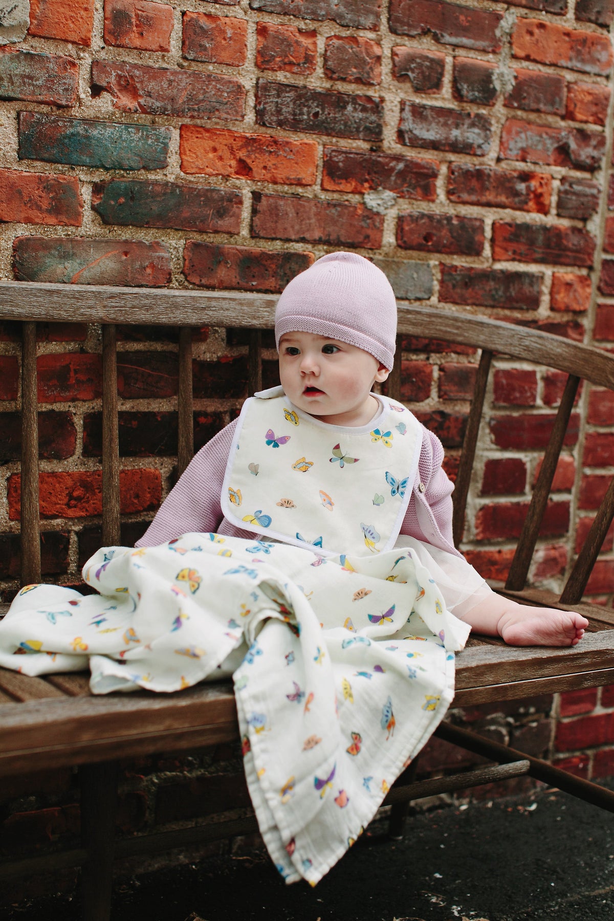 Butterfly Cardigan and Hat Set