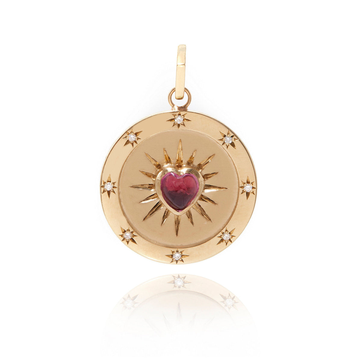 Pink Tourmaline Heart Starlight Pendant