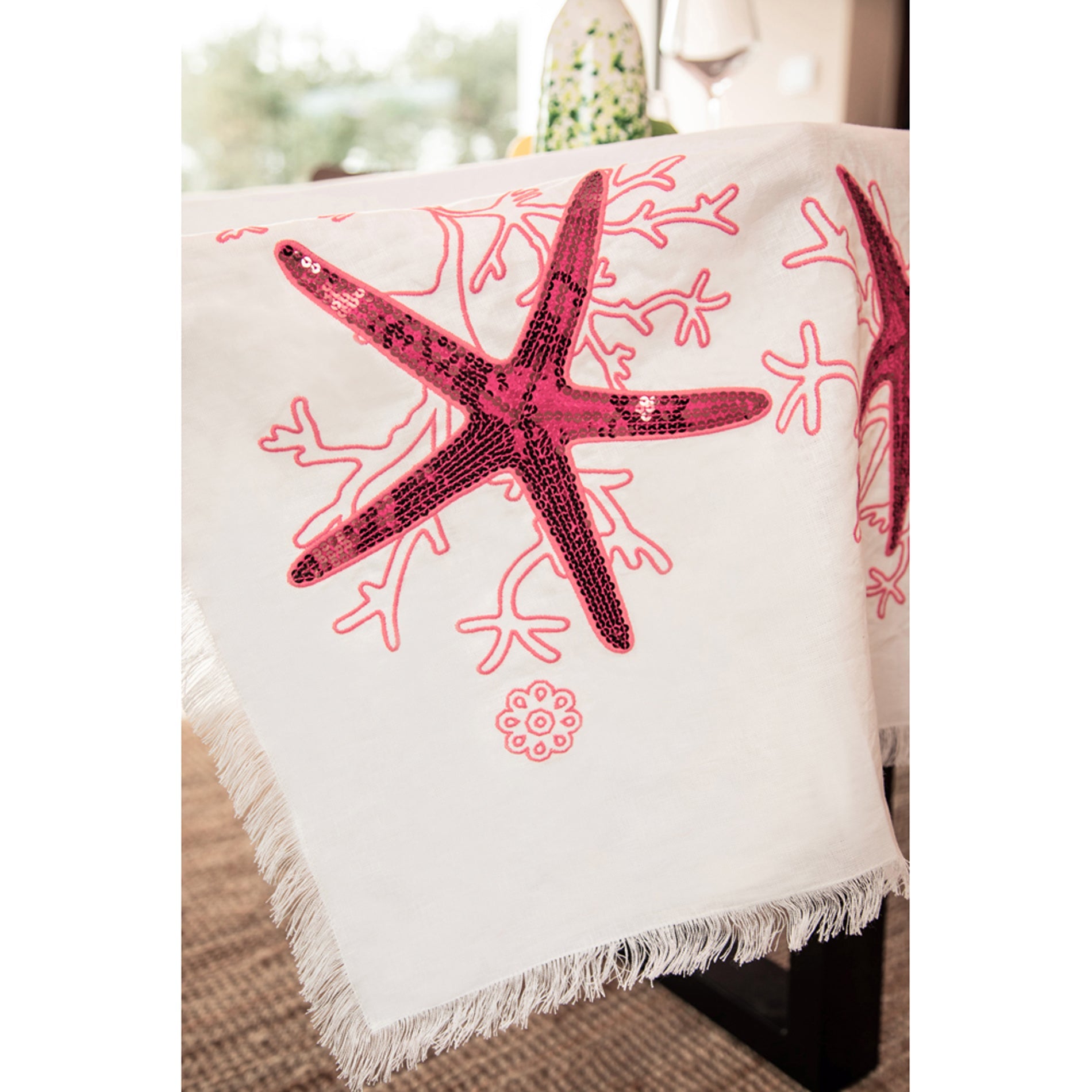 Coral Pink Corallo Tablecloth
