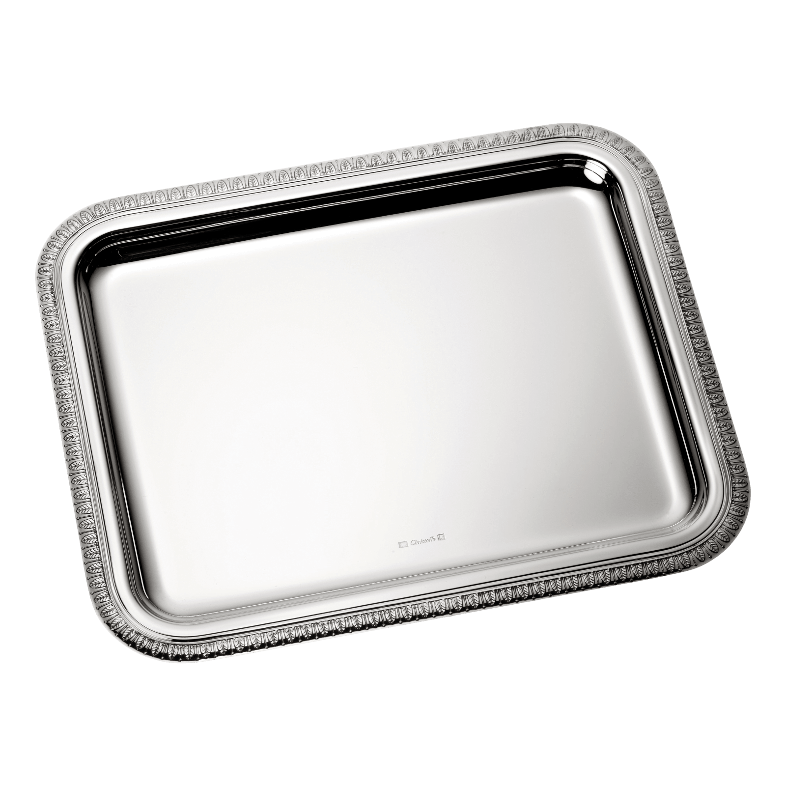 Silver-Plated Rectangular Tray, Small Malmaison