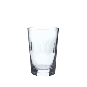 Crystal Tumblers with Lens Design, Set of Six