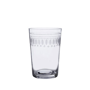 Crystal Tumblers with Ovals Design, Set of Six