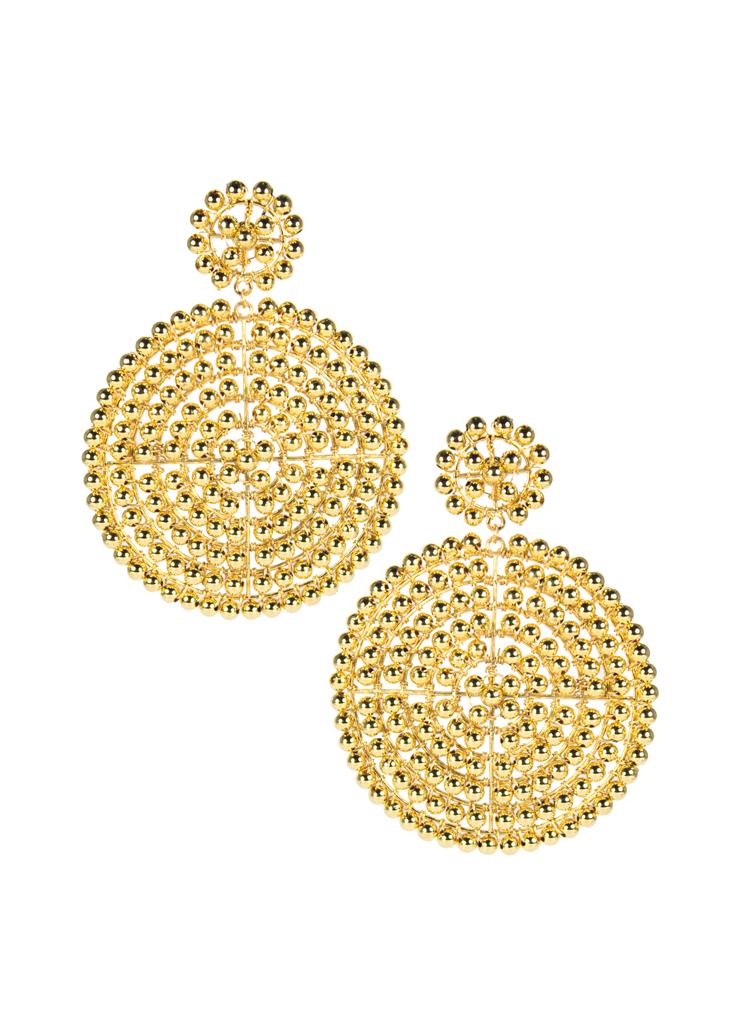 Disk Gold Earrings