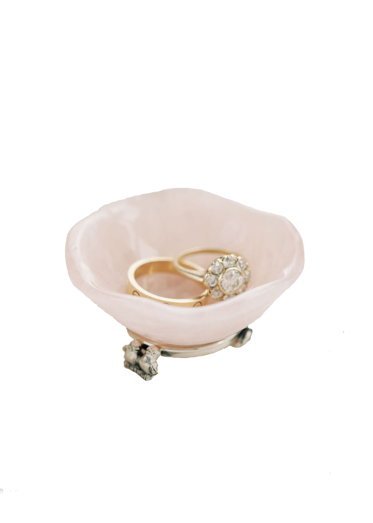 Rose Quartz Engagement Ring Dish | Luxury Bridal Gift