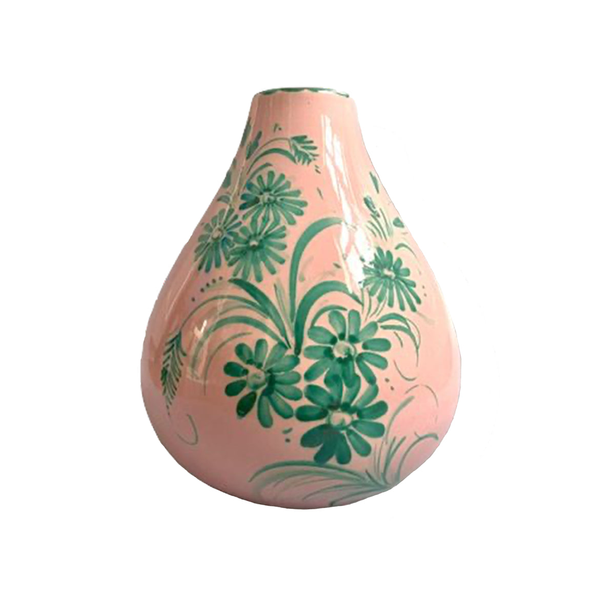 Drop It Like It's Hot Vase In Lilac & Green Floral Design