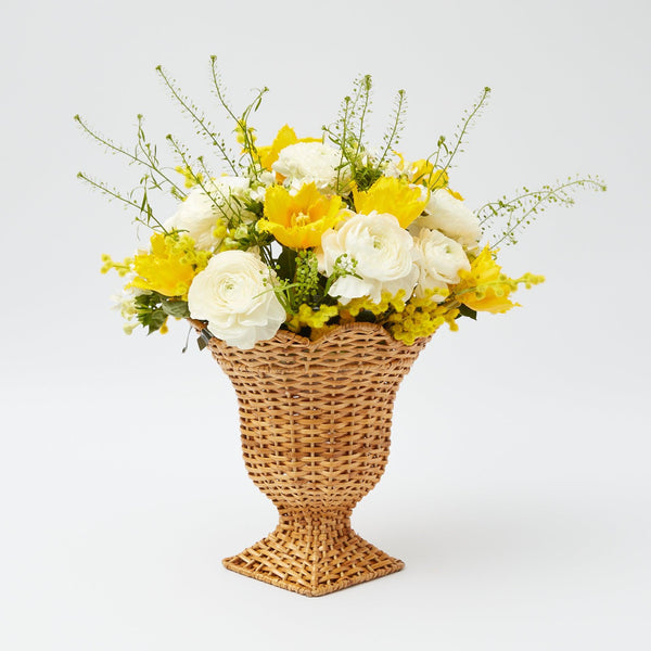 Small Natural Rattan Urn Vase