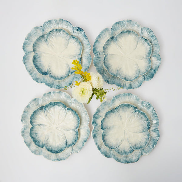 Blue Matilde Dinner & Starter Plates (Set of 8)