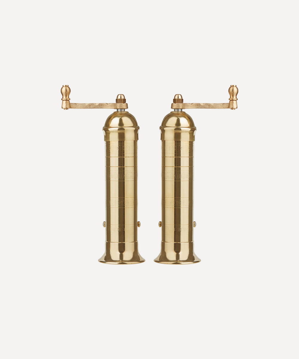Brass Pepper & Salt Mill Set REBECCA UDALL Over The Moon