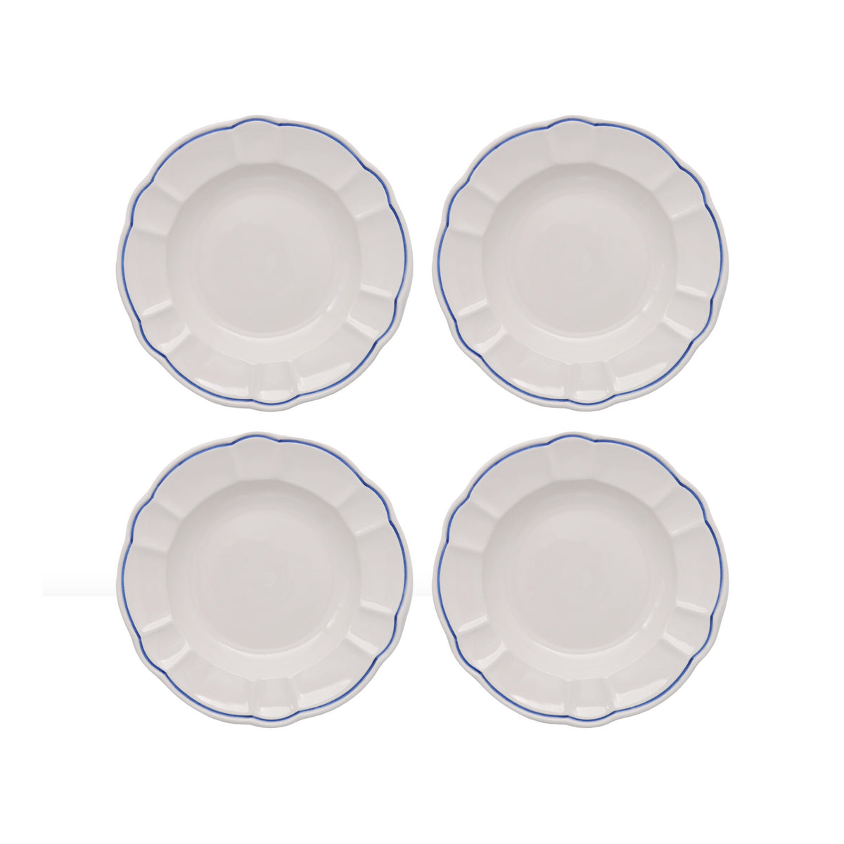 Romilly Pasta Dish, Blue, Set of 4 - Skye McAlpine Tavola