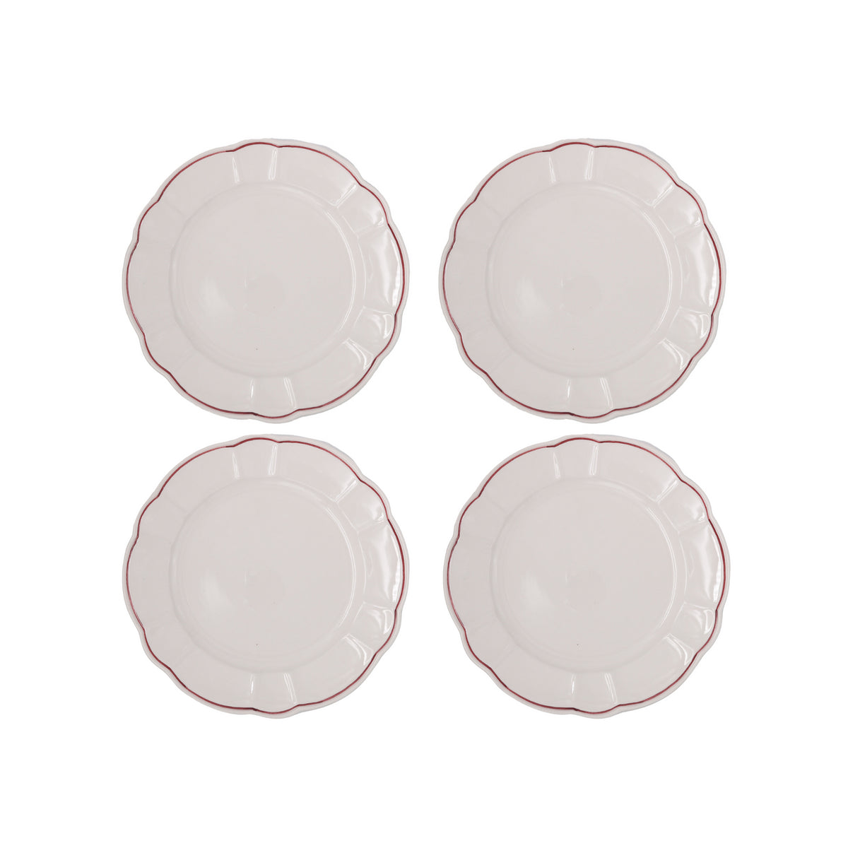 Romilly Dinner Plate, Red, Set of 4 - Skye McAlpine Tavola