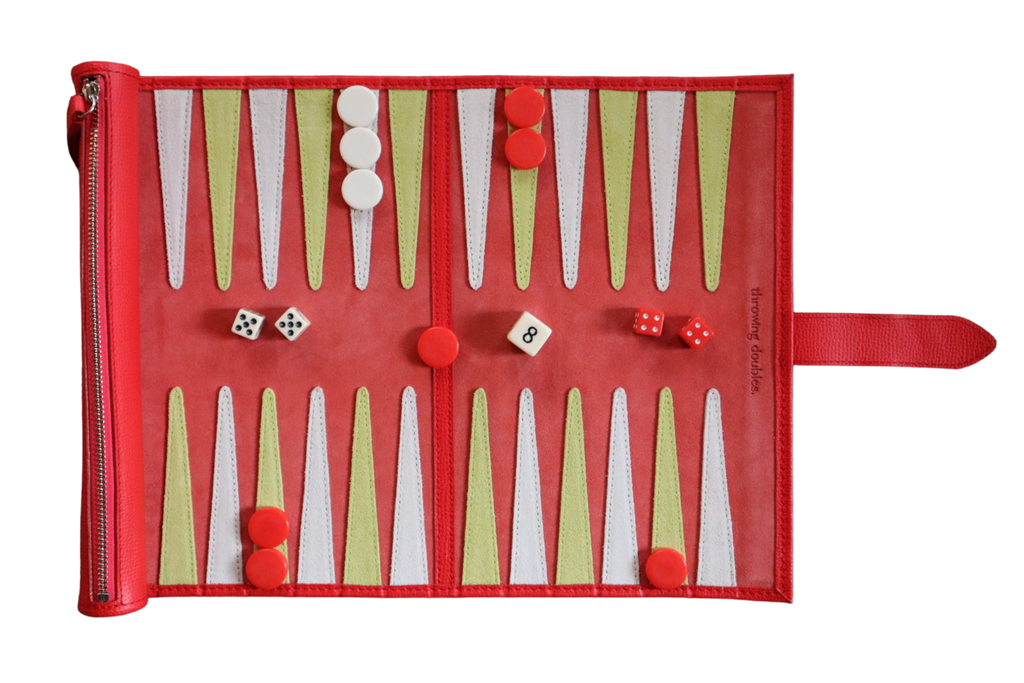 Travel Backgammon Board Red