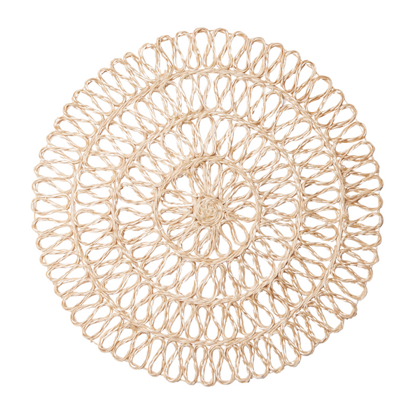 Braided Abaca Placemat, Natural