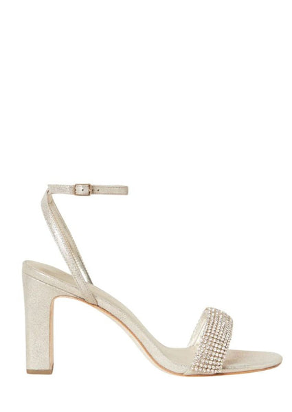 Shay Sandal in Cappuccino Suede Rhinestones | Over The Moon