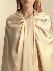 Twist Capelet in Champagne