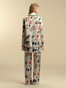 Drawstring Pajama Pant in Dot Print