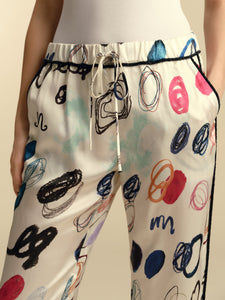 Drawstring Pajama Pant in Dot Print