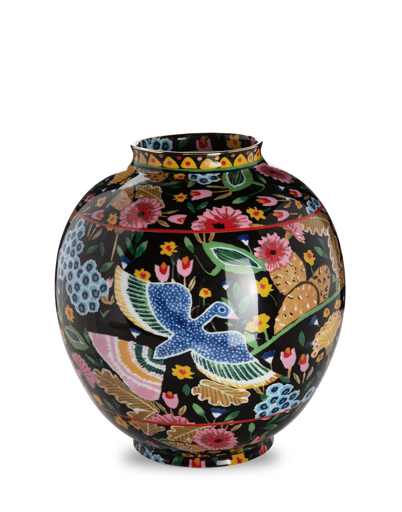 Big Bubble VaseColombo Nero in Porcelain