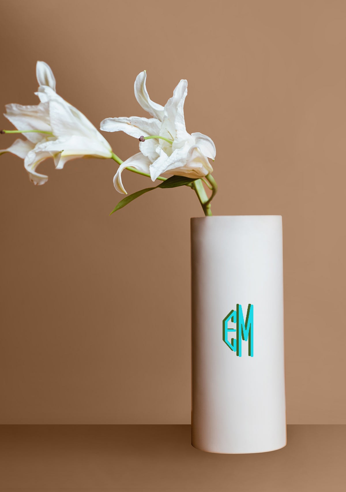 Monogrammable Beige Vase