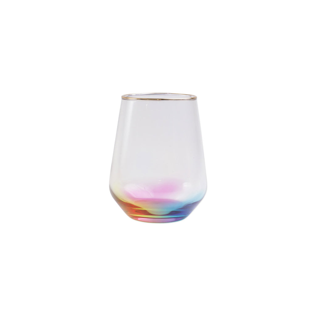 Iridescent stemless wine glasses set of 2/4/6 Unique Cute Gift