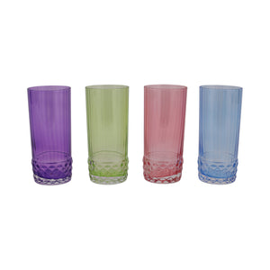 Deco Assorted Tall Tumblers, Set of 4