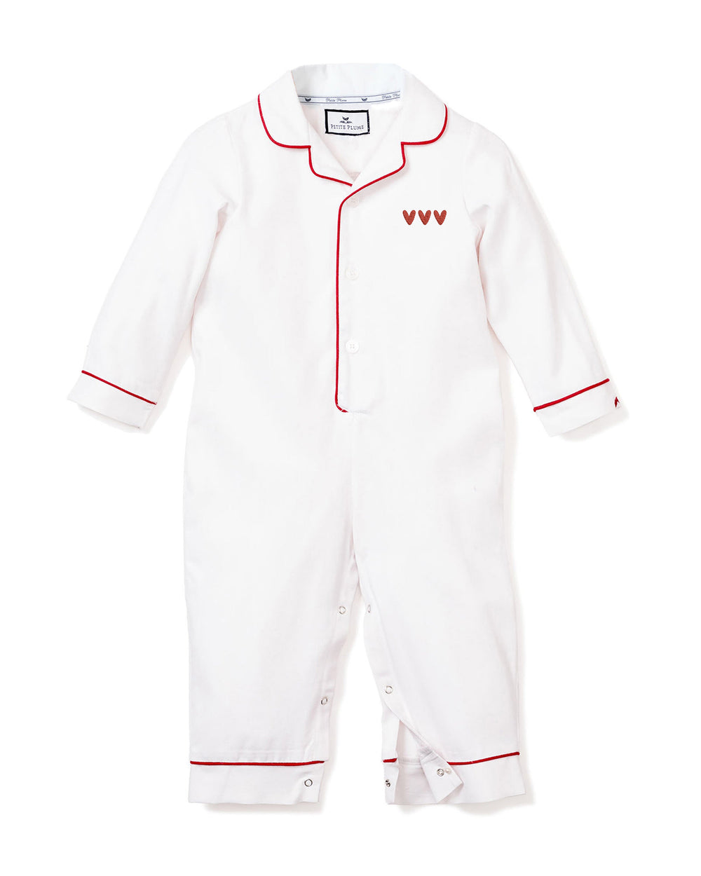 Valentine’s Collection Romper with Heart Embroidery