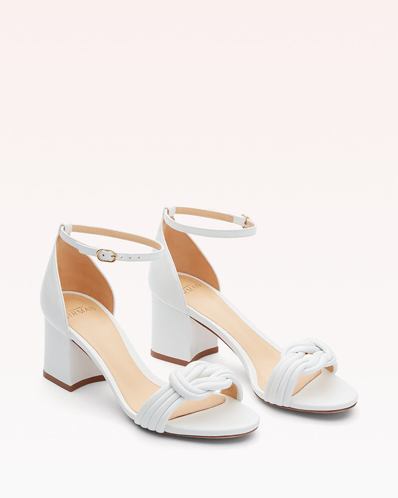 Vicky 60 in White Leather