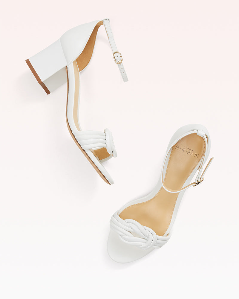 Vicky 60 in White Leather
