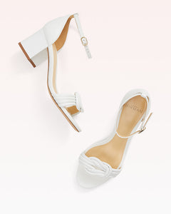 Vicky 60 in White Leather