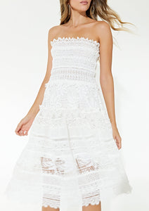 Vallarta Midi Dress in White