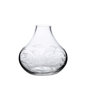 Small Crystal Vase with Fern Design