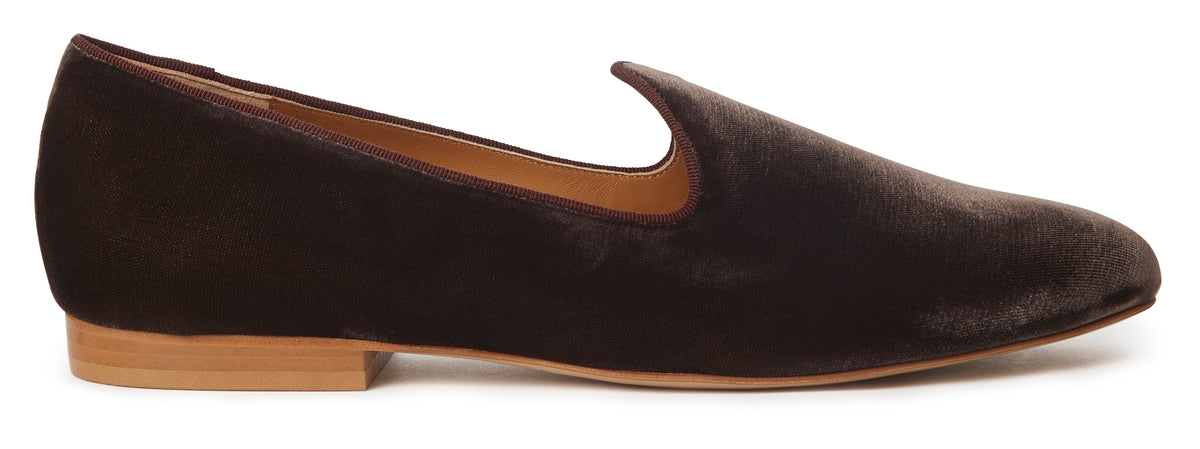 Venetian Slipper in Velvet Mole Gray
