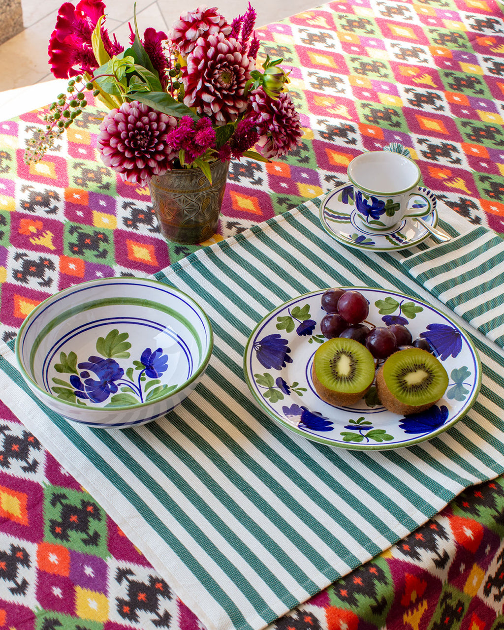 Vera Stripe Placemat in Green
