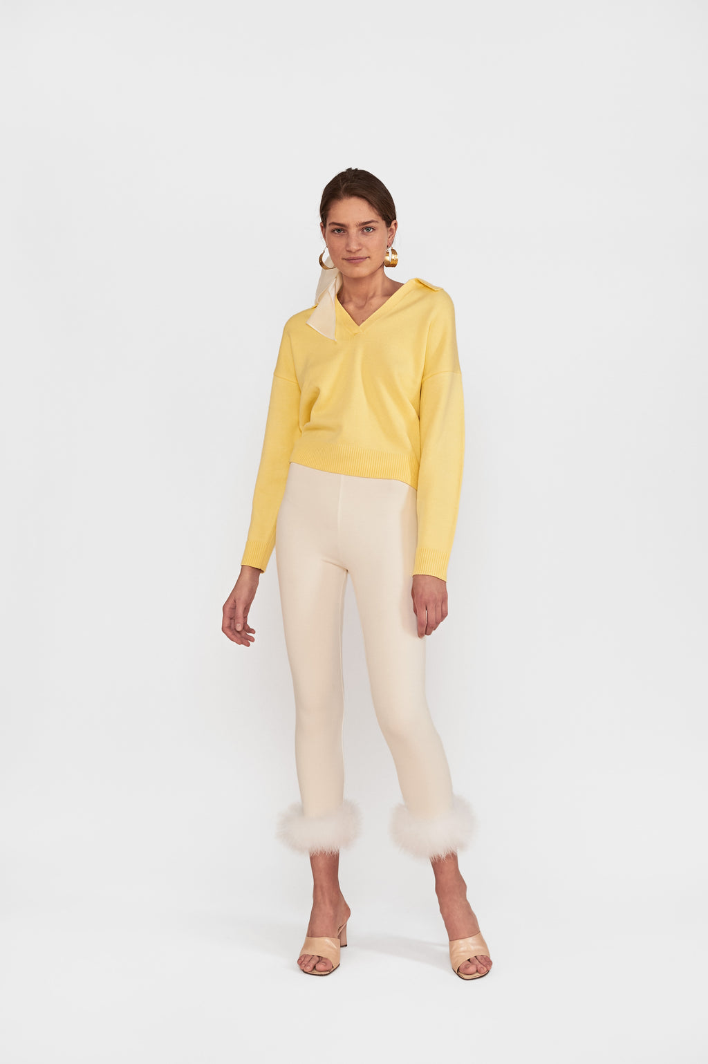 The Weekend Chic Set with Leggings in White
