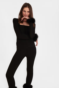 The Weekend Chic Set with Leggings in Black
