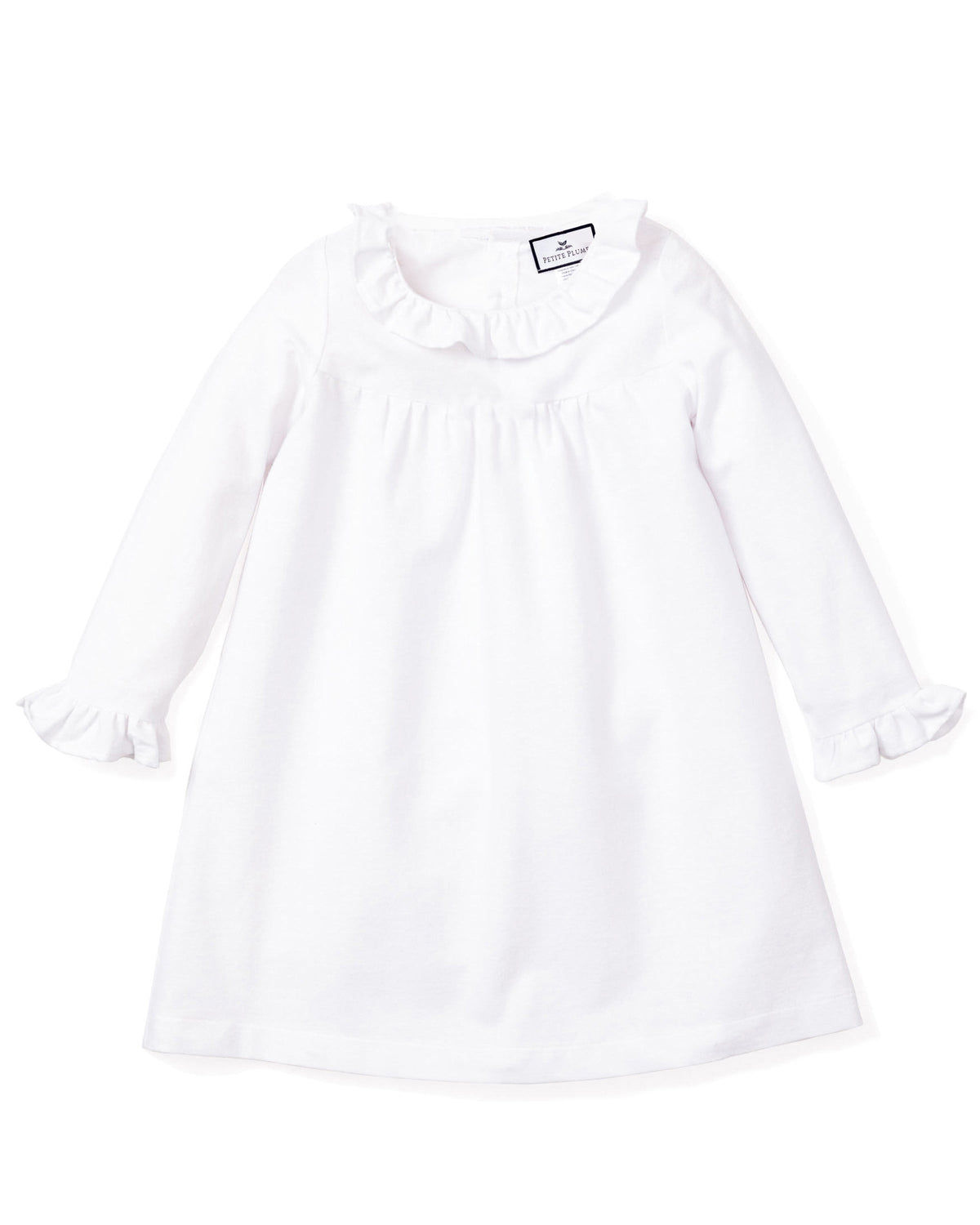 Children’s White Scarlett Elegant Flannel Nightgown