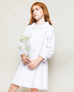 White Victoria Flannel Nightgown