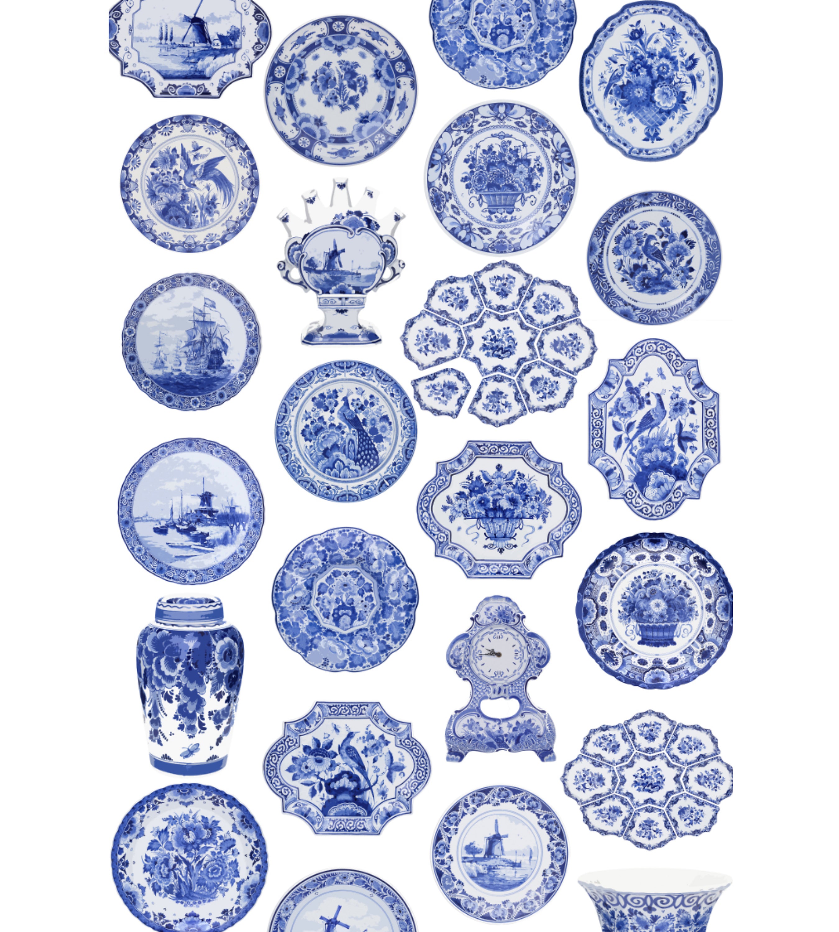 The Royal Dutch Delftware Collections Wallpaper