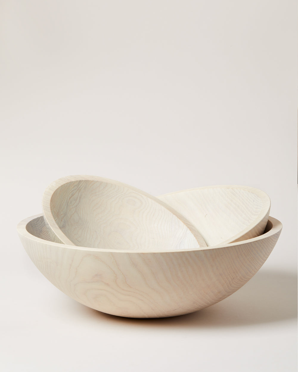 Crafted Wooden Bowls - Ash, Size: 12"
